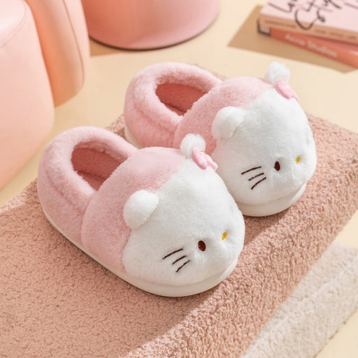 Sanrio Slippers, Melody Jade Gui Dog, HelloKitty, Kuromi Cotton Slippers, Cotton Shoes for Home Warmth, Autumn and Winter Women - Luxeelegance