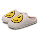 Smiling Face Cotton Slippers For Men And Women Lovers Cotton Slippers Lovely Thick Bottomed Cartoon Anti-Skid Slippers In Home - Luxeelegance