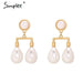 Elegant Pearl Drop Earrings Pearl Drop Statement Earrings for Women