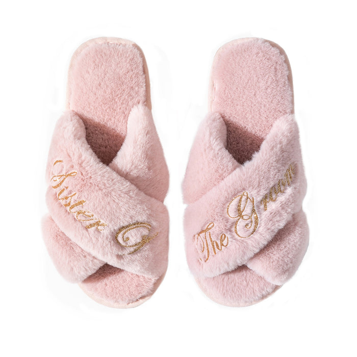 Women's Cross-Strap Plush Slippers| Plush Comfort for Women