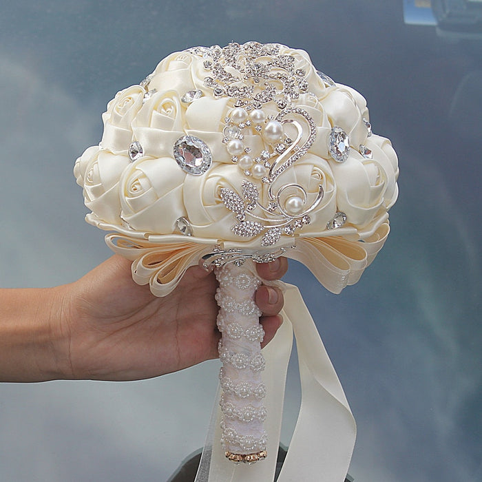 Rhinestone Wedding Bouquets Artificial Wedding Bouquets Hand Made 