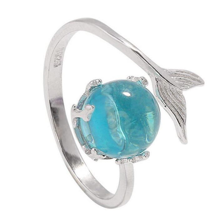 Mermaid Foam Ring Open Index Finger Tail Ring Fishtail Ring