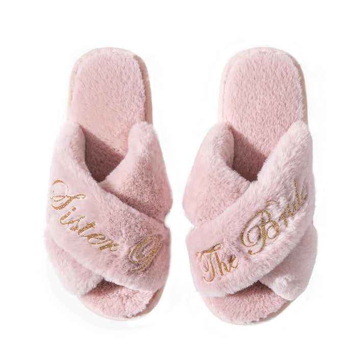 Women's Cross-Strap Plush Slippers| Plush Comfort for Women