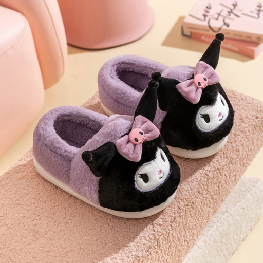 Sanrio Slippers, Melody Jade Gui Dog, HelloKitty, Kuromi Cotton Slippers, Cotton Shoes for Home Warmth, Autumn and Winter Women - Luxeelegance