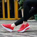 women running shoes sneakers female breathable thick bottom wedges outdoor - Luxeelegance