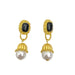 French RetroLong Pearl Drop Earrings Gold Color Matel for Women