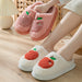 Women winter cotton slippers with heel can be worn outside to keep warm and velvet indoor home thick sole waterproof - Luxeelegance