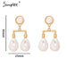 Elegant Pearl Drop Earrings Pearl Drop Statement Earrings for Women