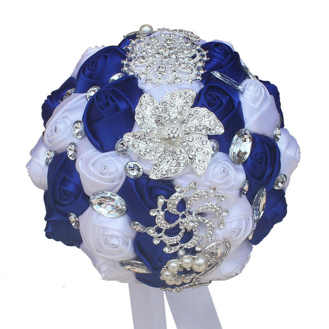 Rhinestone Wedding Bouquets Artificial Wedding Bouquets Hand Made 