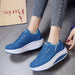 women running shoes sneakers female breathable thick bottom wedges outdoor - Luxeelegance