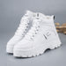 Women's casual sneakers; winter sneakers with plush fur; warm women's shoes; women's shoes with lacing; women's shoes on - Luxeelegance