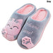 Women Winter Home Slippers Unisex Cartoon Cat Shoes Non-slip Soft Winter Warm House Slippers Indoor Bedroom Couples Floor Shoes - Luxeelegance