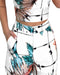 Summer Women Fashion 2-piece Outfit Set Sleeveless Print Top and Shorts Set for Ladies Women Party wear - Luxeelegance